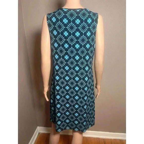 Magnolia Grace Sleeveless Black and Teal Dress Size Large - Picture 3 of 9